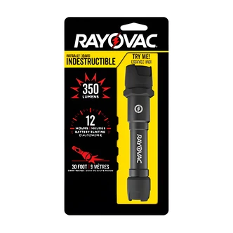 Energizer LED Flashlight, Virtually Indestructible, 350 Lumen, IP67 Waterproof, 2 AA Batteries Included