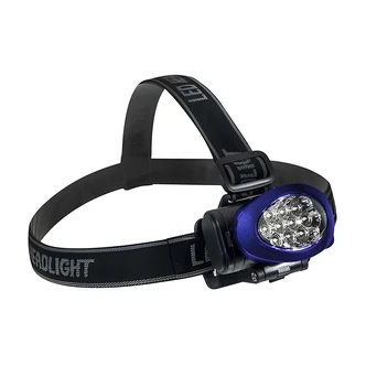 GoGreen Power 10 LED Headlamp, Blue, Adjustable Strap, 3 AAA Batteries Included