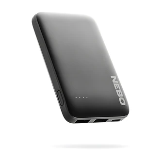 NEBO 5K Power Bank, USB-C/Micro-USB Rechargeable, Dual USB-A Outputs, LED Power Indicator, Pocket Size
