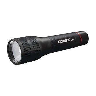 Coast G450 Flashlight, LED, 1400 Lumens, Aluminum, Black, IP54, 8 in