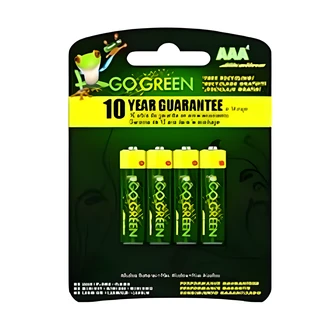 GoGreen Power AAA Alkaline Batteries, 4/PK, 10 Year Date