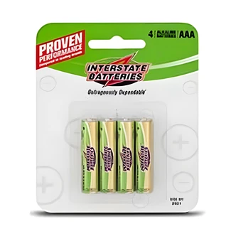 Interstate Batteries AAA Alkaline Batteries, 4/PK