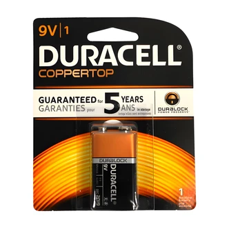 Duracell CopperTop 9V Alkaline Battery, 48/CT
