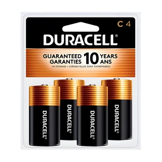 Duracell Coppertop C Alkaline Batteries, 4/PK