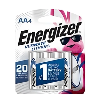 Energizer L91SBP, AA Lithium Batteries, 4/PK