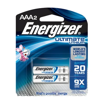 Energizer AAA Lithium Batteries, 2/PK