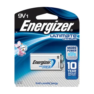 Energizer Ultimate Lithium 9V Battery, 1/PK