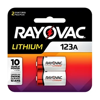 Energizer 123A 3V Lithium Battery, 2/PK