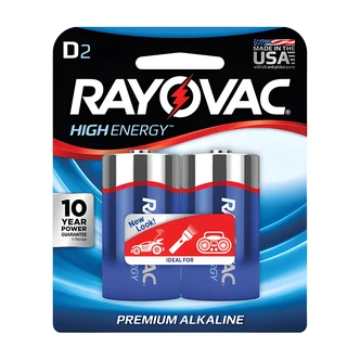 Energizer D Alkaline Batteries, 2/PK, Ready Power Technology