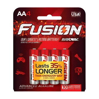 Energizer Fusion Advanced Alkaline Batteries, AA, 4/PK