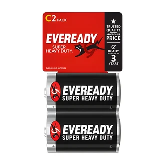 Energizer Eveready C Batteries, Super Heavy Duty, 2/PK