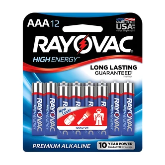Energizer AAA Alkaline Batteries, Mercury Free, 7-Year Shelf Life, 12/CT