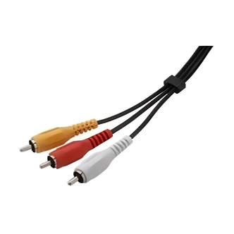 AmerTac Composite AV Cable, 6 ft, Color Coded Jackets, For TVs, DVD Players, VCRs, Satellites, Cable