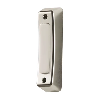 Globe Electric Wired Push Button Doorbell, Recess Mount, Lighted Center Button, Satin Nickel, Metal