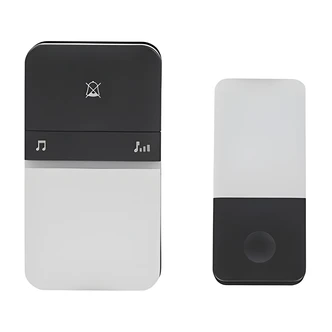 Globe Electric Wireless Kinetic Plug-In Doorbell Kit, White Metal, 10 Melodies, 300 ft Range