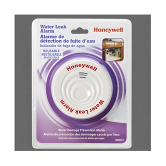 Ademco Water Leak Alarm, Reusable Spot Detector, 24 Hr Alarm, 9V Battery Sold Separately