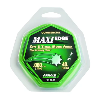 Arnold Maxi-Edge Commercial Trimmer Line, 0.080 in x 40 ft, Green, 6-Point Star, 2 Refills