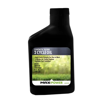MaxPower 2-Cycle Oil, Synthetic Blend, 8 oz, Fuel Stabilizer