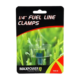MaxPower Precision Parts Fuel Line Clamps, 1/4", 2/PK