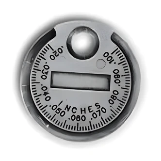 Highline-Warren Spark Plug Gap Gauge, Circular Coin-Type Ramp, 0.020-0.100 in, 3.5 x 3.5 x 7 in