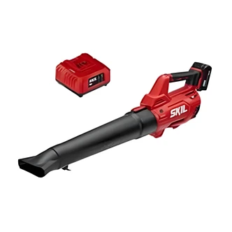 SKIL Leaf Blower Kit, PWRCORE 20, Cordless Brushless, 400 CFM, 4.0Ah Battery, Charger, Easy Storage Bracket