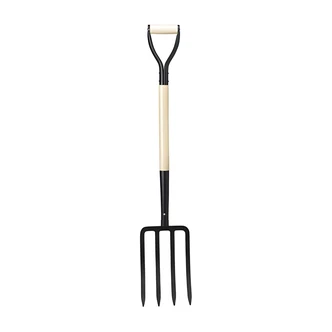 Corona Digging Fork, 4 Tine, D-Grip Handle, Tempered Steel, 10 In Tines, 29 In Handle
