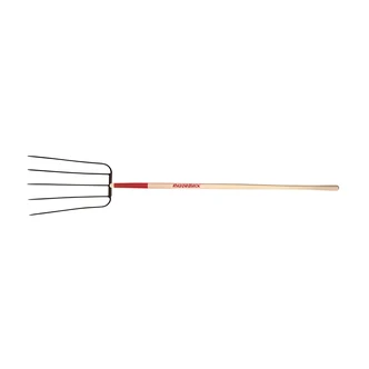 Ames True Temper Barley Fork, Left Hand, 5-Tine, Forged Head, 48 In Ash Handle, Steel Flex-Beam