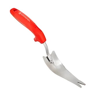 Corona ComfortGEL Weeder, Stainless Steel, Serrated Edge, 2 Prong Tip, Finger Guard, 14.5 in