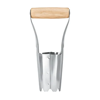 Truper Hand Bulb Planter, Chrome Plated, Notched Edge, 8 3/4" x 9 1/2" x 10"