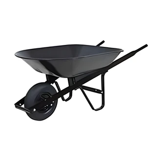 Ames True Temper Wheelbarrow, 4 Cu Ft, Steel, Hardwood Handles, Pneumatic Tire