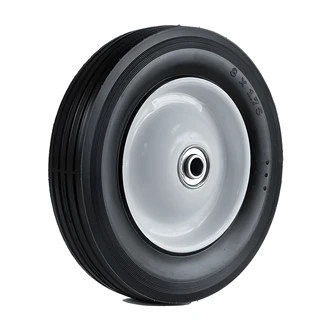 Martin Wheel Steel Ball Bearing Offset Wheel, 8 x 1.75 in, Lawn Mower, Cart, Trash Container Use