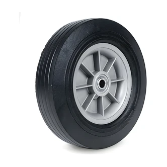 Martin Wheel Lawn Semi-Pneumatic Wheel, Rib Tread, 10 x 2.75, 5/8 in Bore, 2 1/4 in Hub Length