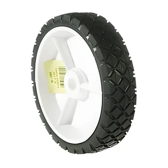MaxPower Precision Parts Plastic Wheel, Lawn Mower Replacement, 6" x 1.5", Diamond Tread, 1/2" Bearing, Offset Hub