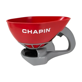 Chapin Hand Crank Spreader, Poly Scoop, 1.6 L Capacity, Adjustable, For Seed Fertilizer Salt Ice Melt
