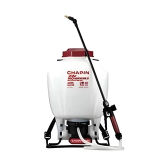 Chapin Battery Backpack Sprayer, 4 Gal, 24V, Translucent Tank, Poly Wand, Padded Straps
