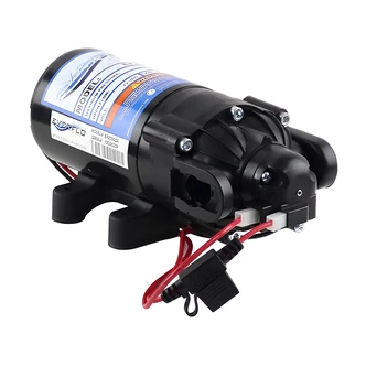 Valley Industries Diaphragm Pump, On-Demand, 2.2 GPM, 12V, Hose Barb Ports, 3/8 in, 1/2 in NPT Adaptor Fittings
