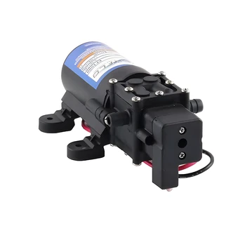 Everflo Diaphragm Pump, 1 GPM, 12V, 3/8 in Hose Barb Connection, Fiberglass-Reinforced Polypropylene Manifold