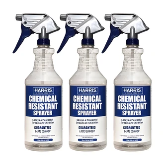 P.F. Harris Chemical Resistant Sprayer, Clear Bottle, Bleach And Solvent Resistant, 11.25 W x 15 D x 14.25 H in