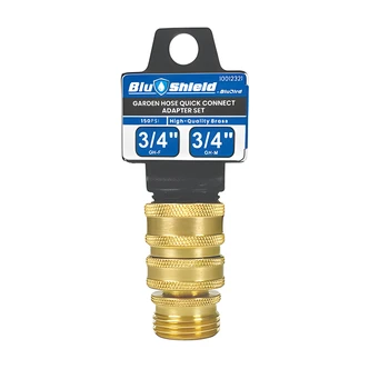 BluBird Garden Hose Adapter Set, Quick-Disconnect, Brass, Pressure Washer Accessory