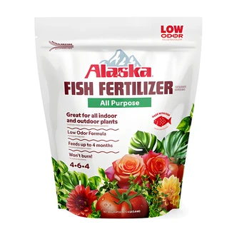 Alaska Granular All-Purpose Fish Based Fertilizer, 4 lb, Low Odor, Indoor/Outdoor Plants, 4-6-4, Won't Burn