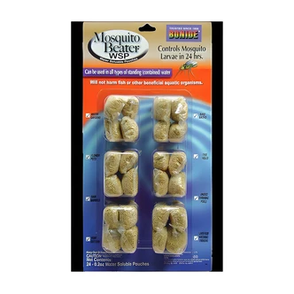 Bonide Mosquito Beater Water Soluble Pouches, Bti Larvicide, 50 Sq Ft Coverage, 2 Week Residual
