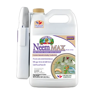 Bonide Neem Max Ready-To-Use Spray, Insecticide, Fungicide, Miticide, Nematicide, 1 Gal, Power Sprayer Wand