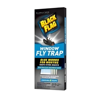 Black Flag Window Fly Trap, Peel And Stick, 24/CS