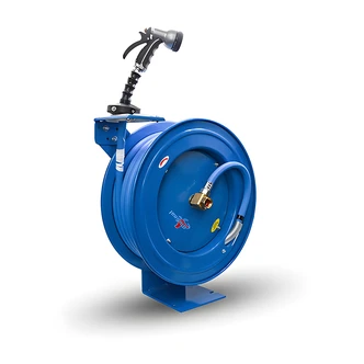 BluBird Ag-Lite Water Hose Reel, 5/8 in x 50 ft, Powder Coated Steel, Wall-Mount, Floor-Mount, Ceiling-Mount
