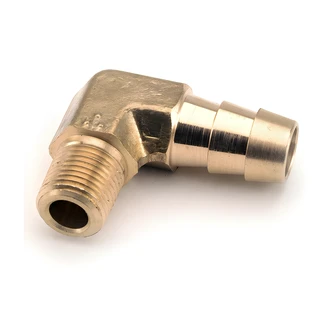 Anderson Metals Hose Barb Elbow, 3/8" x 1/4", Male Pipe, Plastic Tubing, Rubber Hose, 1 EA