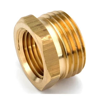 Anderson Metals Garden Hose Connector, Low Lead, Male Hose/Female Pipe, 3/4 in LC x 1/2 in FIP, Brass