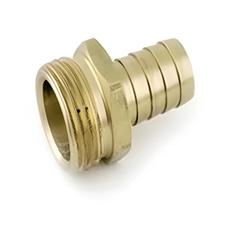 Anderson Metals Barb x Male Garden Hose Adapter, Low Lead Brass, 5/8 x 3/4 in