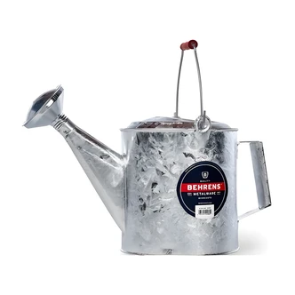 Behrens Watering Can, Hot Dipped Steel, 1.5 gal, Watertight, Dual Handles, 18W x 21D x 12.5H