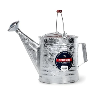 Behrens Watering Can, 2.5 gal, Hot Dipped Steel, Watertight, Offset Bottom, Double Handles