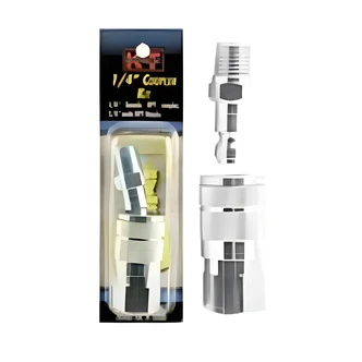 KT Industries Truflate Coupler/Nipple Set, 1/4 in NPT, Brass, Zinc Plated, Automotive Series, 1 EA